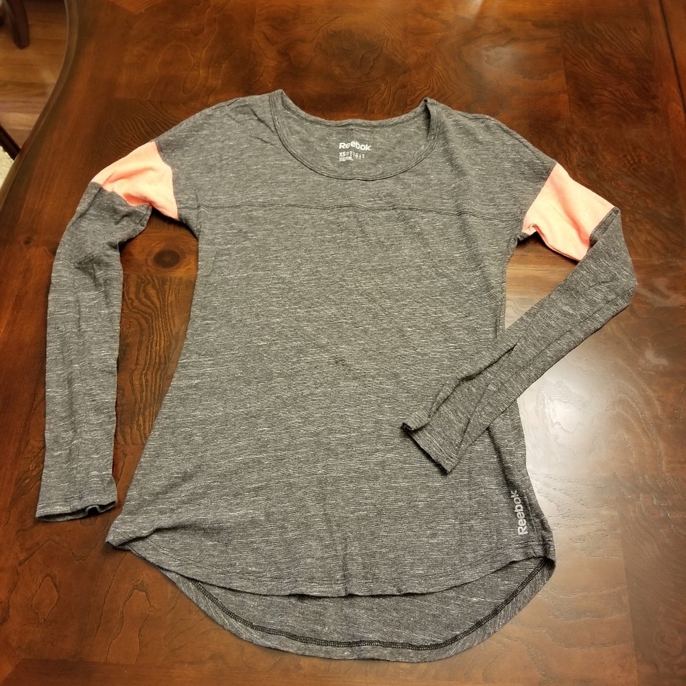 Reebok Womens Long Sleeve Color Block Tee XS
